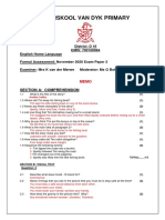 2020 November Exam Paper Gr4 English HL Memo