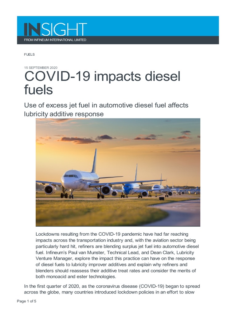 COVID19impactsdieselfuels1 PDF Diesel Fuel Jet Fuel
