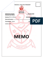 2019 November Exam Paper 2 MEMO