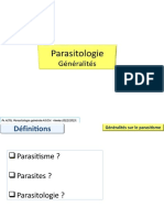 Generalites Sur La Parasitologie