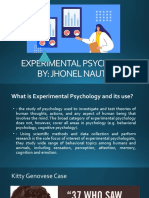 Introduction To Experimental Psychology