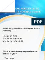 Cot 1 Locating Percentiles Under The Normal Curve