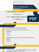 Week 1 2 - Activity 1 Importance of Sts