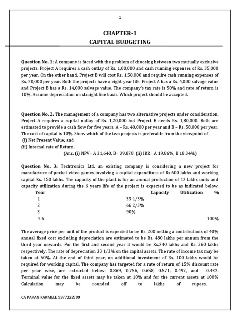 Project Cash Flow Evaluation Guide | PDF