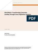 Aite Matrix - Transforming Consumer Lending Through Loan Origination Systems - Report - TOC