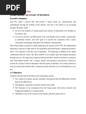 Internet Cafe Business Plan