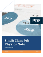Sindh Class 9th Notes Physics All Chapters PDF
