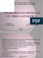 Îngrijirea Pacientului Cu Criză Astmatică