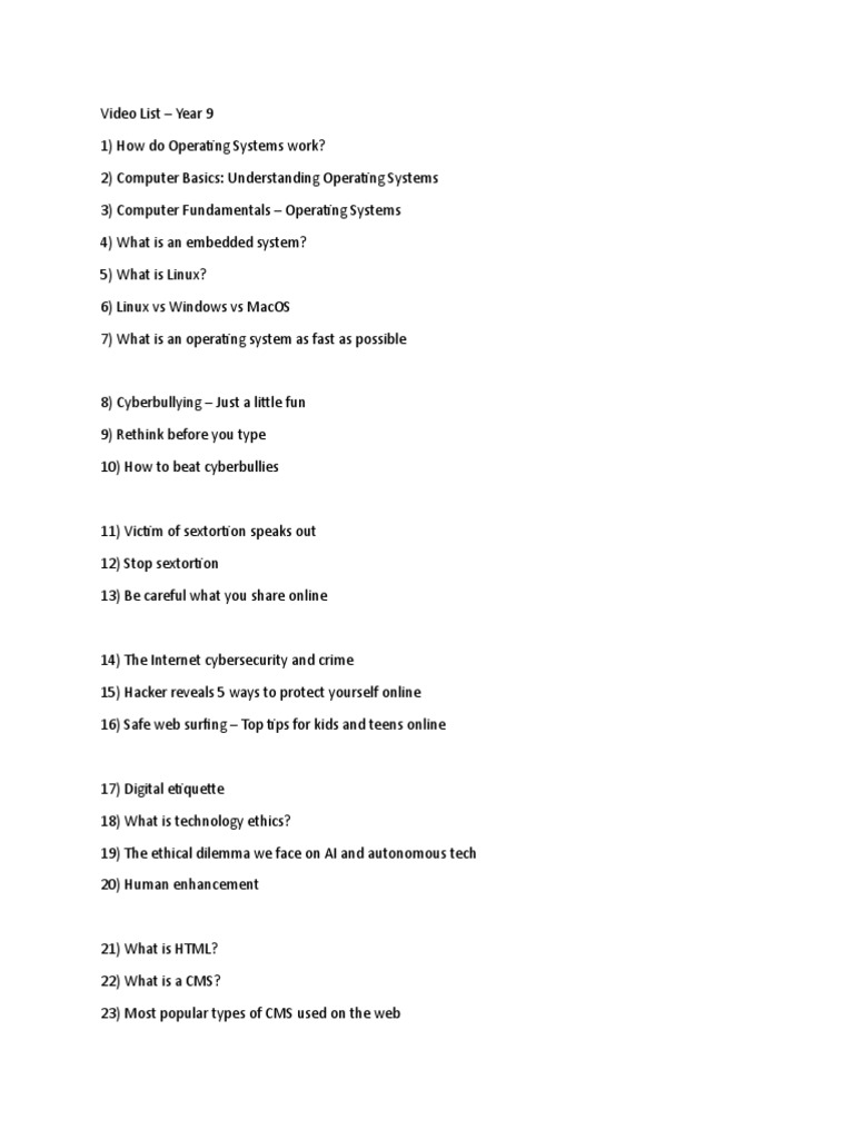 Video list c3 form 3 pdf