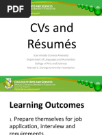 1 - CVs and RESUMES