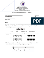 Q2 Periodical Test in Music - Arts - PE - Health