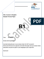 KGL Sample Format Paper B1 - 2