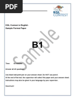 Example of KGL - A1 | PDF