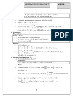 COURS TSM CHAPITRE 11 (Arithmétiques)