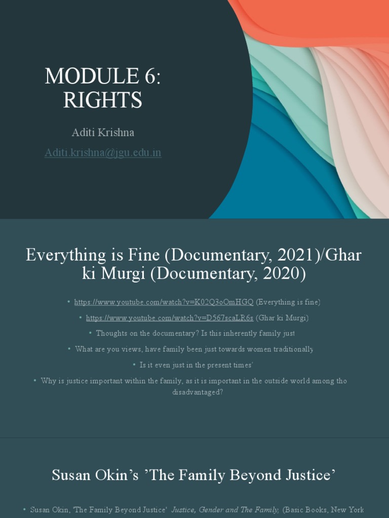 Module 6 class 15 aditi krishna pdf justice crime violence