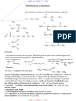 Exercice 9 Réactions D'estérification Et D'hydrolyse