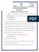 All Experiment Sheet CHE 231 Momentum Transfer