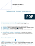 Ecologie Industriala C7: Analiza Ciclului de Viata A Unui Produs Sau Proces