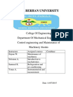 Module 3 Control Engineering and Maintenace of Machinery Module