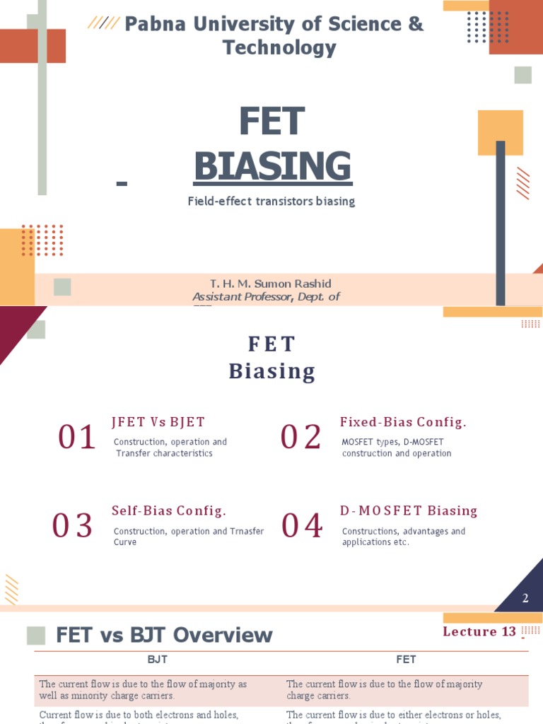 FET Biasing Techniques Overview | PDF | Field Effect Transistor ...