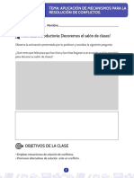 Actividad Introductoria: Decoremos El Salón de Clases!: Tema: Aplicación de Mecanismos para La Resolución de Conflictos