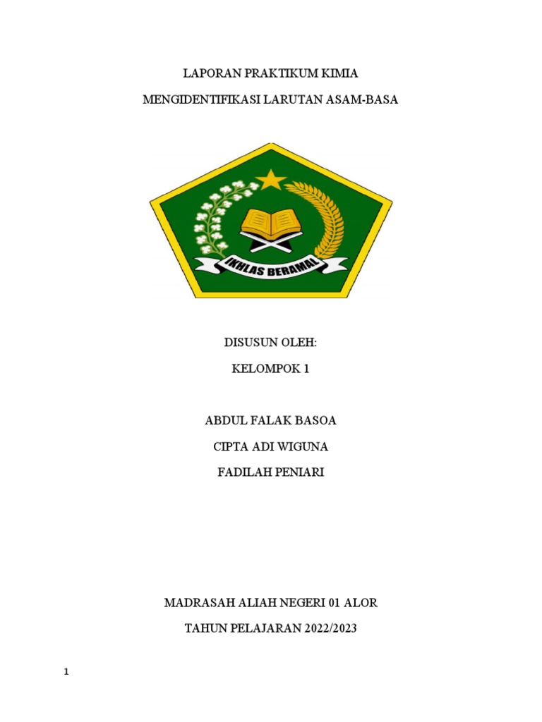 LAPORAN PRAKTIKUM KIMIA | PDF