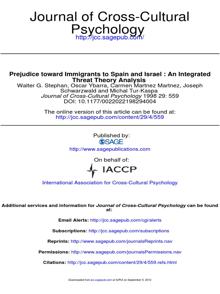 Integrated Threat Theory | PDF | Psychology | Science