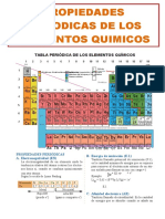 Propiedades Periódicas de Los Elementos Químicos para Cuarto Grado de Secundaria