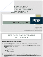 Tipe Data Dan Operator Aritmatika