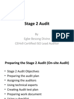 Preparing Stage 2 Audit