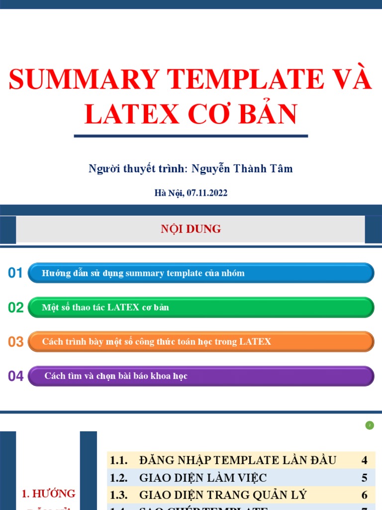 Summary Template and Latex Guide PDF