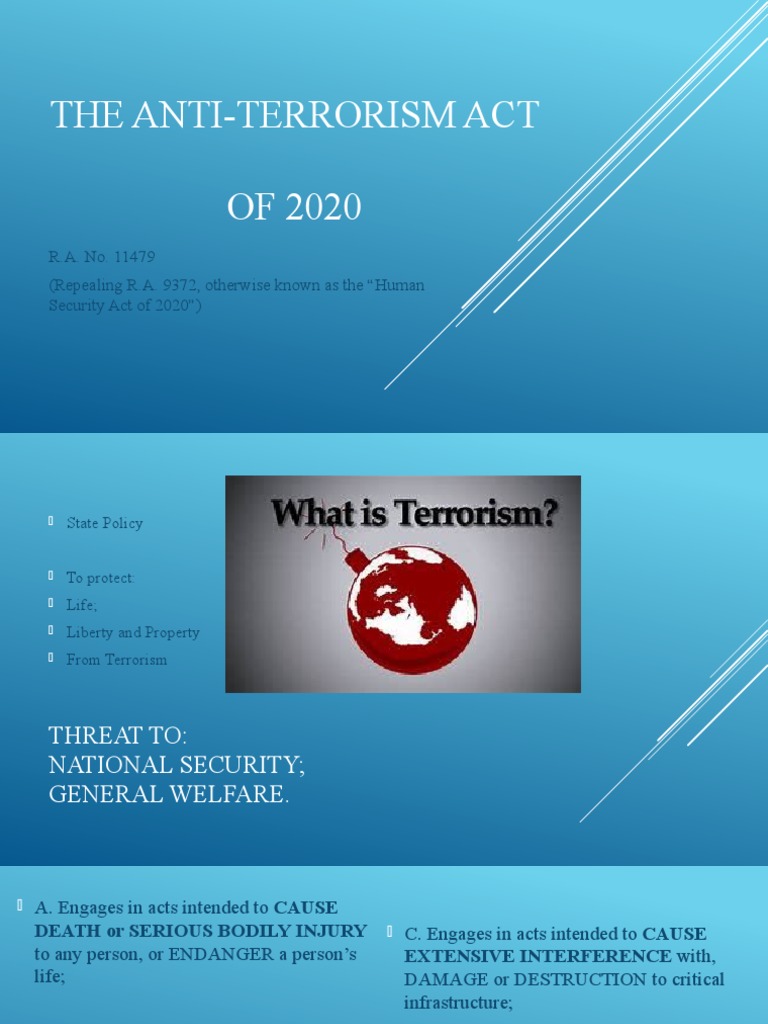 The Anti-Terrorism Act Salient Features | PDF