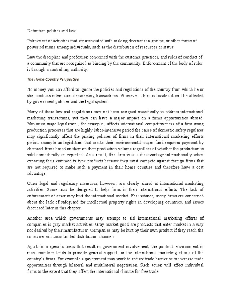 Definition Politics and Law PDF Bribery Corruption