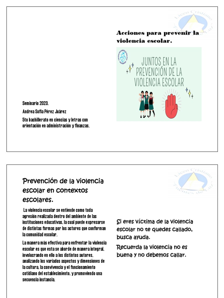 Prevención de la Violencia Escolar | PDF | Violencia | Psicología Social