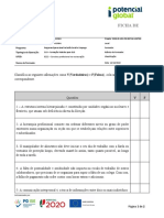 Ficha de Avaliação: Entidade Promotora: Entidade Formadora: Programa: Tipologia Da Operação: Ufcd: Nome Do Formado