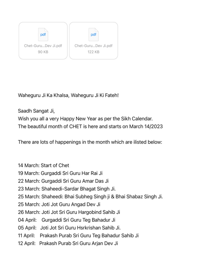 14th MarchSangrand and Start of New Year in Sikh CalendarCHET PDF