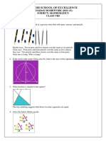 Grade 8 Holiday Homework - 2022-23