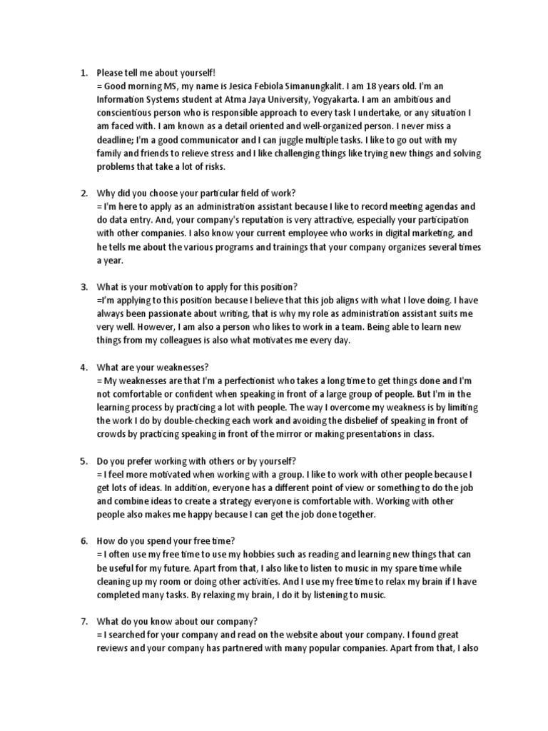 Interview Pdf