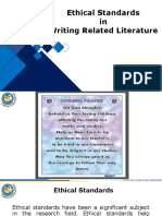 Follows Ethical Standards in Writing Related Literature