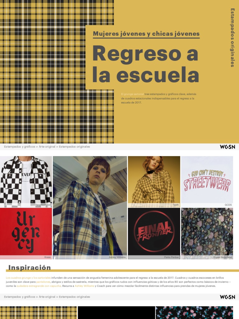 Estampados Originales O I 17 18 - Regreso a La Escuela | PDF | Moda | Ropa
