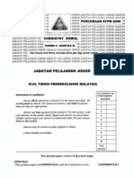 STPM Trials 2009 Chemistry Paper 2 Johor
