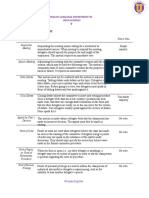 Worksheet - POINTS AND MOTIONS CHART