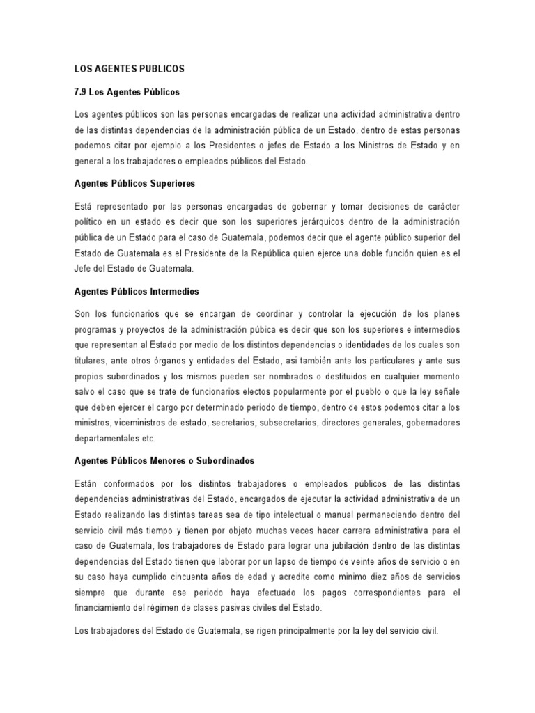 Los Agentes Publicos y Carrera Administrativa. PDF
