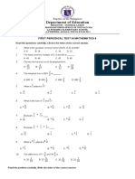 1st Periodical Test MATH 6