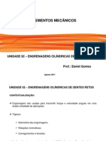 AULA 03 - Elementos Mecânicos - Unidade 02 - Engrenagens cilindrícas de dentes retos