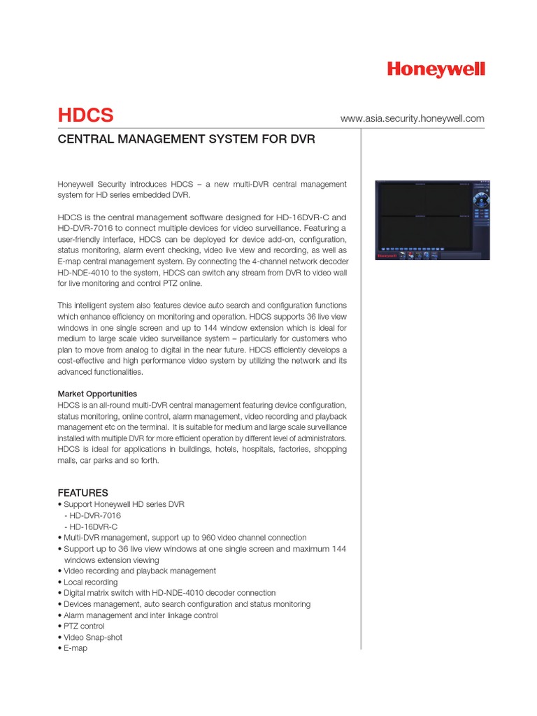 Hdcs Ds Pdf Digital Video Recorder Video