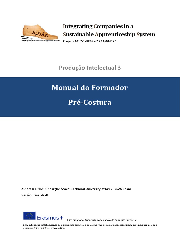 Manual Do Formador Pre-Costura - PT | PDF | Aprendizado | Tinta