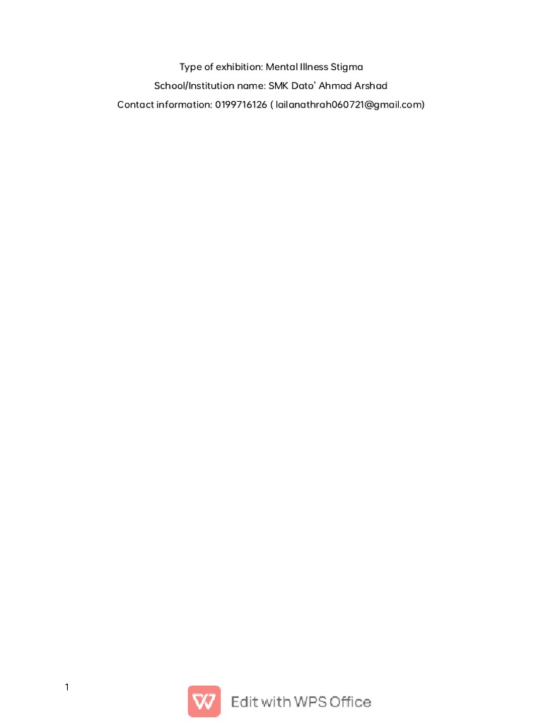 Reducing Mental Illness Stigma | PDF