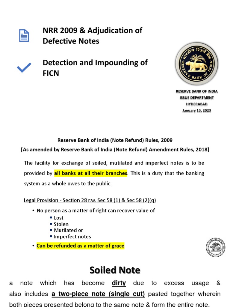 Note Refund Rules 2023 | PDF