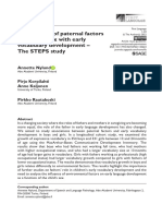 Associations of Paternal Factors and Child's Sex With Early Vocabulary Development - The STEPS Study